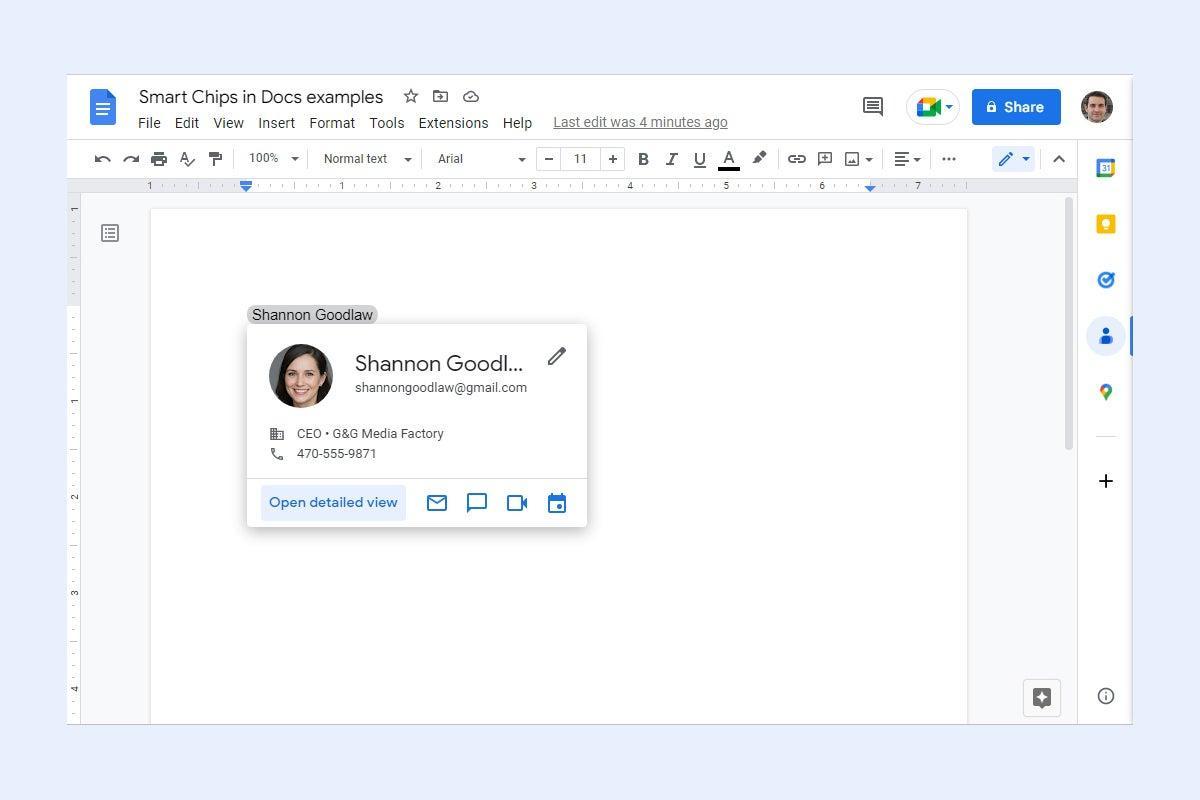 How to use smart chips in Google Docs and Sheets - Alternative Network ...