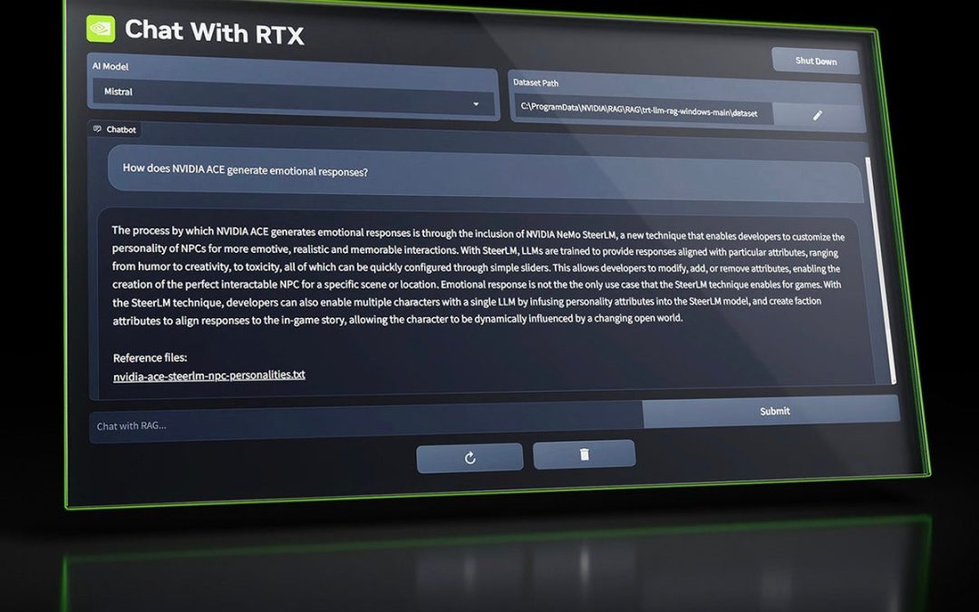 NVIDIA unveils ‘Chat with RTX,’ a personal AI chatbot for Windows